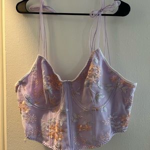 SHEIN purple corset top